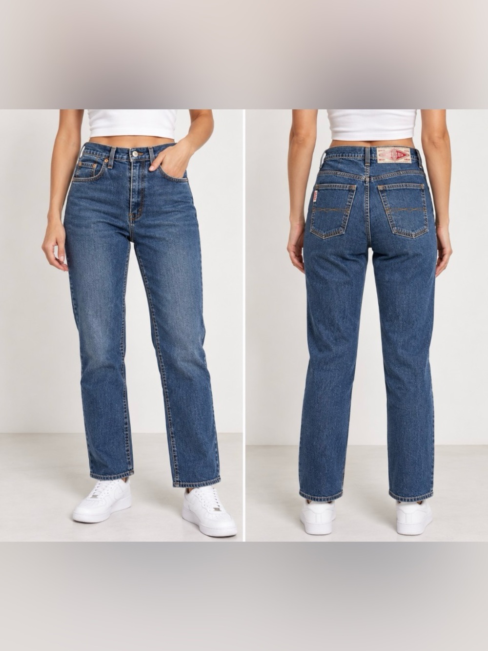 IKEDA Basic Vintage 90s High Rise Straight Leg Jeans Made in Canada Size 32